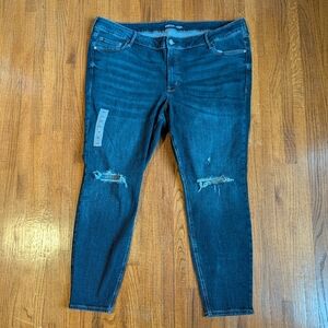 Old Navy | Rockstar Super Skinny Mid-Rise Distressed Jeans | 24 Plus